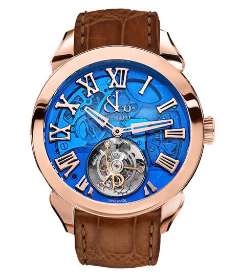 Review Replica Jacob & Co PT520.40.NS.QB.A Palatial Flying Tourbillon Hours & Minutes watch - Click Image to Close